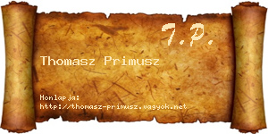 Thomasz Primusz névjegykártya